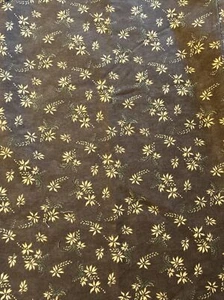 Holly Taylor for Moda Fabrics Half Yard Brown With Beige Flowers Quilting Fabric - Picture 1 of 2
