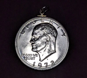 1972 Eisenhower Dollar Liberty Eagle Denver Mint Round Vintage - Picture 1 of 6