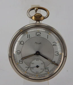 Offene Art Deco Herrentaschenuhr Kienzle Nickel um/ab 1935 (89852) - Bild 1 von 15