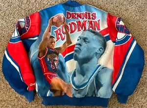 Giacca animazione Dennis Rodman linea gesso grande pistoni Detroit vintage anni 90 - Foto 1 di 9