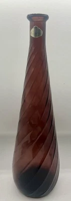 Decantador de vidrio vintage Guildcraft Italia MCM Amatista Empoli/botella Geni Foto 1 de 4