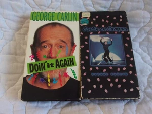 GEORGE CARLIN ON CAMPUS + DOIN' IT AGAIN VHS LOT STAND-UP COMEDY LIVE IN CONCERT - Picture 1 of 17