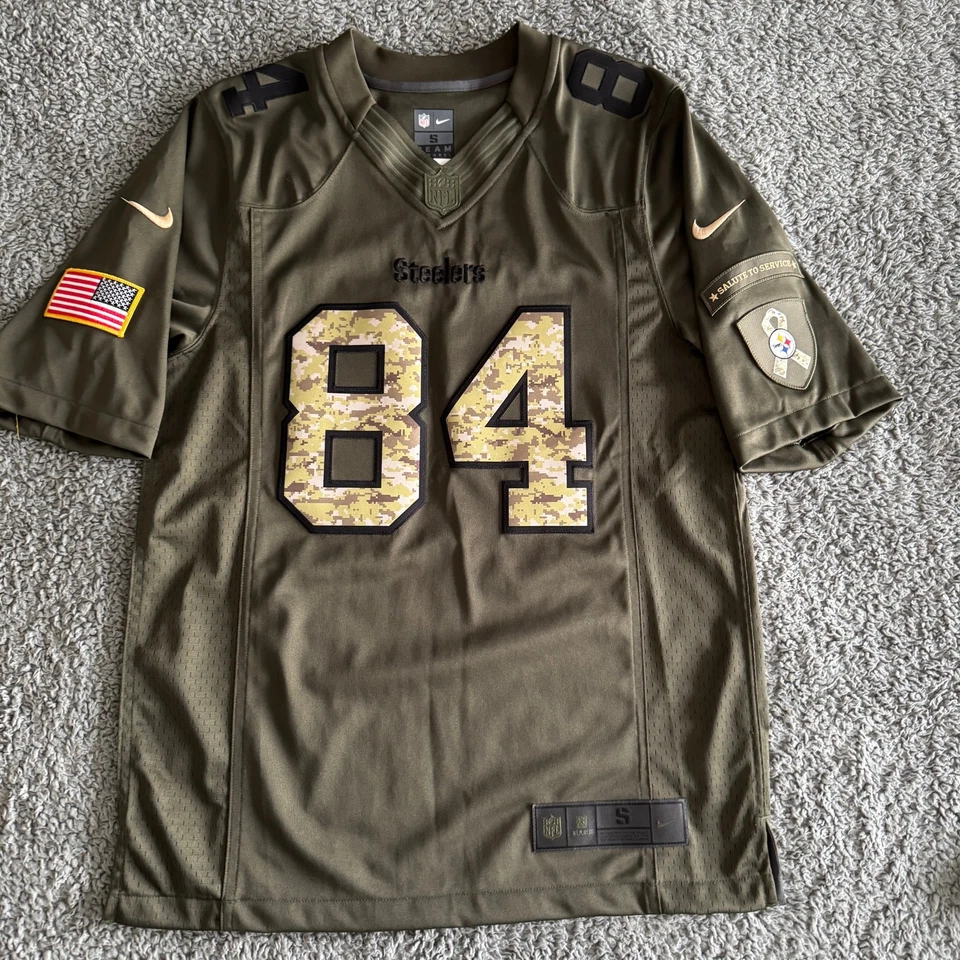 Мужская камуфляжная футболка Nike Antonio Brown Pittsburgh Steelers NFL Salute to Service размер S  - Изображение 1 из 4