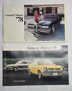 1976 & 1978 GENERAL MOTORS AUTOMOBILE CARS ADVERTISING SALES BROCHURE VINTAGE 2 - Bild 1 von 16