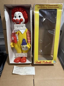 SELTEN NEU VINTAGE 1978 Ronald McDonald Pfeife & Grimasse Plüschpuppe 21 Zoll - Bild 1 von 8