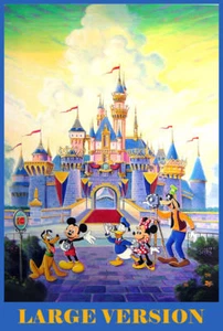 Disneyland Schloss Kodak Kamera Mickey Mouse Goofy GROSS SIGNIERT Kunst von Souders - Bild 1 von 4