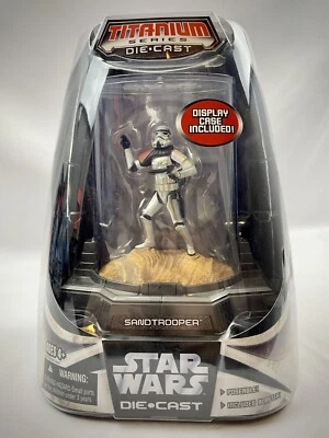 Hasbro Star Wars 2006 edición limitada titanio fundido a presión Sandtrooper y estuche Foto 1 de 4