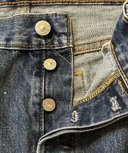 Levis 501 Jeans Herren 36x32 Blau Denim Original Fit Straight Leg Button Fly. - Bild 1 von 5