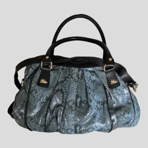 Jenrigo Women Handbag Italian Leather Python Embossed Satchel Handbag NWOT - Picture 1 of 8