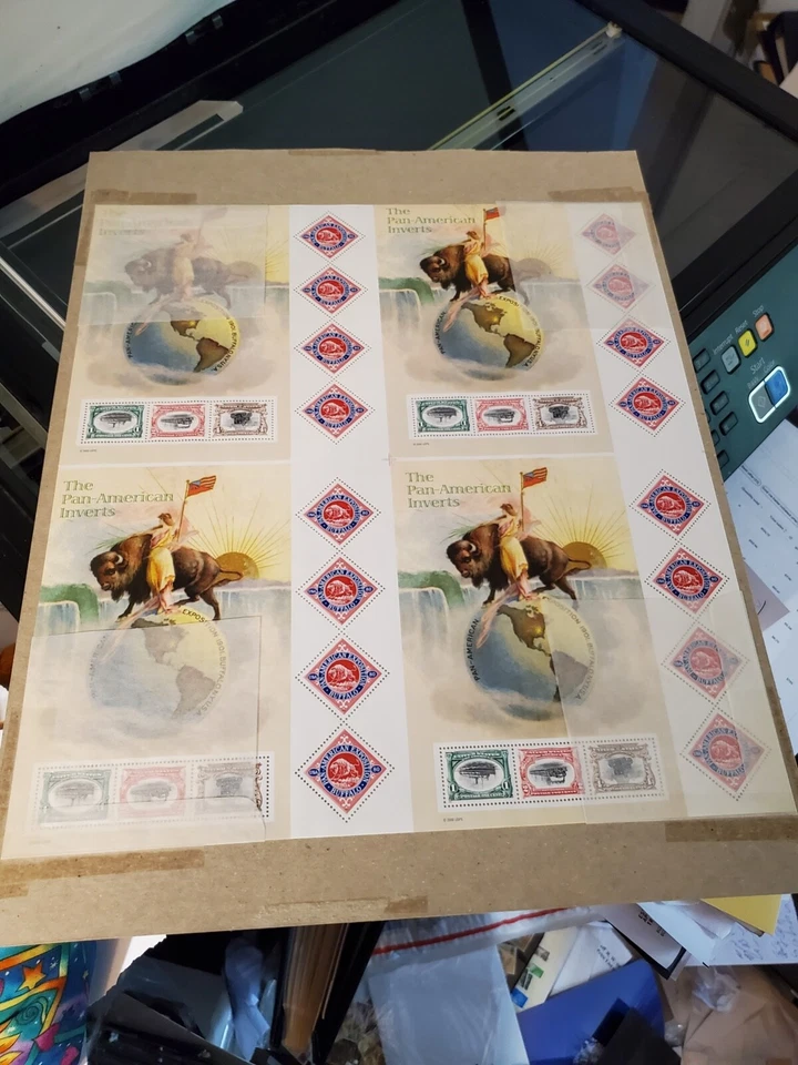 Pan American Inverts Stamps Vintage MNH usps 2000  uncut sheet (aa10 - Image 1 of 1