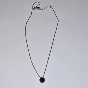 David Yurman Sterling Silver Chatelaine Pendant Necklace with Black Onyx 17" - Picture 1 of 6