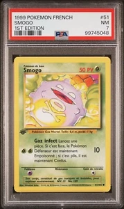 PSA 7 FRENCH Smogo 1st Edition Koffing 1999 Base Set #51/102 NM NEAR MINT - Picture 1 of 2