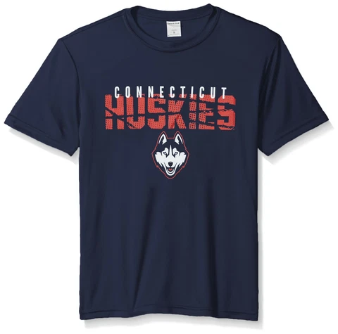 NCAA Connecticut Huskies Youth Boys Destroyed Short sleeve Polyester Competit Cover