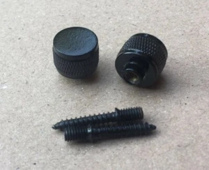 Genuine Gretsch Strap button BLACK set 2 for Fender Gibson Guitar Bass - Picture 1 of 2