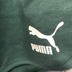 Pantalones Cortos Puma Para Mujer Icónicos Atléticos Verde Abeto Cordón Algodón Medianos NUEVO - Imagen 1 de 15