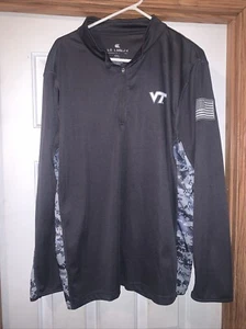 Virginia Tech Hokies Colosseum 1/4 Zip Jacke Shirt Military Camo Flagge XXL - Bild 1 von 9