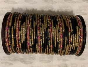 Indian Women Bangle Set Multicolor Set Brand New Size 2.5 in - Picture 1 of 2