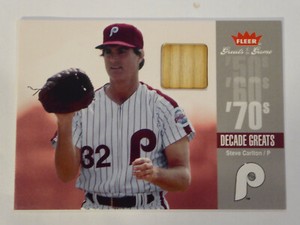 2006 Fleer Greats of the Game Steve Carlton Decade Greats Game Bat Phillies HOF