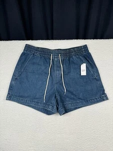 NEW - Gap Denim Shorts Blue Drawstring - Women's Small - Picture 1 of 13