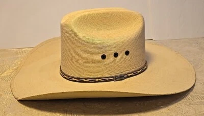 Atwood Hereford 15X Long Oval Straw Cowboy Hat 6 7/8 Pre-owned See Note - Image 1 of 4
