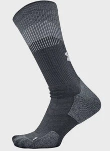 UNDER ARMOUR UA Training Graphite Grey White Crew Socks NEW Mens Sz M fits 4-8 - Picture 1 of 6