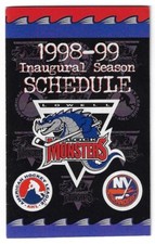 1998-99 Lowell Lock Monsters AHL Hockey Schedule !!! Pepsi