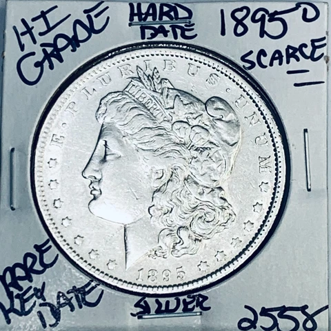 1895 O MORGAN SILVER DOLLAR HI GRADE GENUINE U.S. MINT RARE KEY COIN 2558 Cover