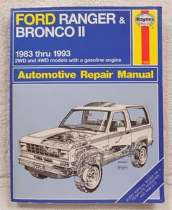 Haynes Automotive Repair Manual Ford Ranger Bronco II 1983-1993 1026 FREE SHIP - Bild 1 von 3