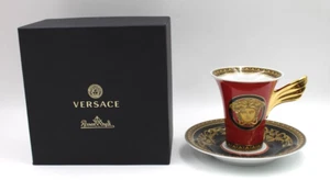 Rosenthal Versace Medusa Red Tall Cup & Saucer (s) In Box Sold Individually - Picture 1 of 4