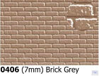 0406 Slaters 7mm Brick Grey 300mm x 174mm Plastikard