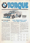 BMW Torque Magazine No13 Spring 1979 UK Market Foldout Brochure 633 CSi Special
