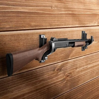 Rifle Gun Rack Wall Mount Hardwood Shotgun Hook Holder Single Gun Display Hanger - Image 1 of 4
