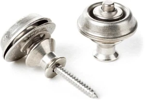 NEW - Dunlop Dual Design Strap Lock System (2) - VINTAGE NICKEL, #SLS1035VN - Picture 1 of 1