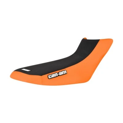 Can Am Outlander Max 450 570 650 850 1000 Seat Cover ORANGE & BLACK Logo #292 - Image 1 of 4