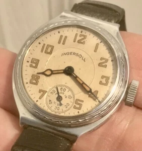 Vintage WWI Era Ingersoll USA Men’s Trench Watch RARE Great Condition OVERWOUND - Picture 1 of 13