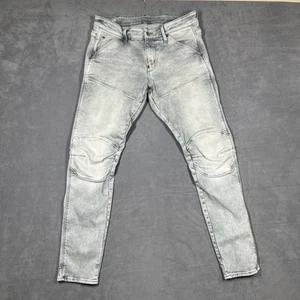 G-Star RAW 5620 3D Skinny Jeans Herren 31x32 helle Waschung Stretch Moto Denim LESEN - Bild 1 von 14