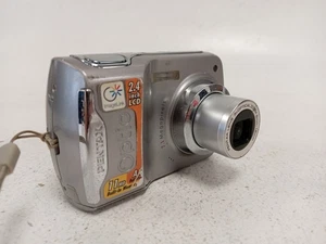 Pentax Optio E35 7.1MP Digital Camera Silver 3x Zoom 2.4in LCD Tested - Picture 1 of 8
