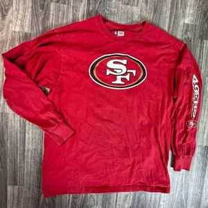 Team Apparel San Francisco 49ers Long Sleeve Graphic T-Shirt Red NFL (L) - Picture 1 of 5