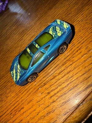 Vintage Matchbox 1992 Jaguar XJ 220 - 1126 - Blue-Green with Yellow Stripes - Image 1 of 3