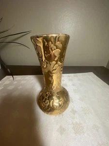 Vintage McCoy Weeping Gold Bud Vase - Bild 1 von 6