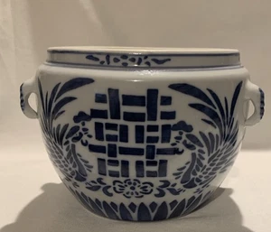 Tarro de jengibre Chinoiserie azul y blanco de cerámica sin plomo China - Imagen 1 de 6