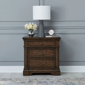 Liberty Furniture Arden Road Nightstand w/ Charging Station - Cherry - Picture 1 of 24