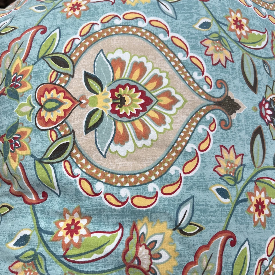 Sherry Kline Queen/King Comforter 86x103 Light Blue Floral Print Solid Back - Image 1 of 4
