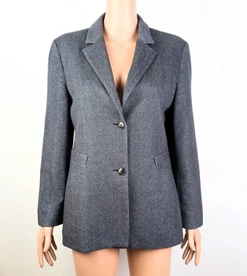 Blazer/chaqueta para mujer Margon gris espiga 100 % cachemir talla 44 hecha en Italia Foto 1 de 3