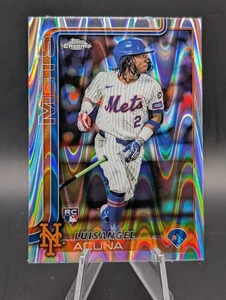 2025 Topps Chrome #56 Luisangel Acuna RAYWAVE RIFRATTORE RC - New York Mets - Foto 1 di 2