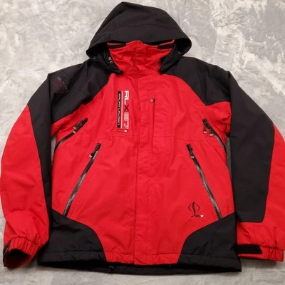 RLX Ralph Lauren Jacket Mens Medium Red 67 RLX67 Primaloft Hooded Ski Coat - Image 1 of 4