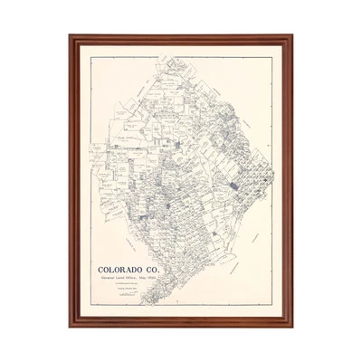 Old Map of Colorado County, TX 1920 - Vintage Texas Art - Image 1 of 4