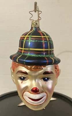  OWC Adorno Vidrio Soplado "Cabeza de Payaso" Alemania Colección Birgit  Foto 1 de 4