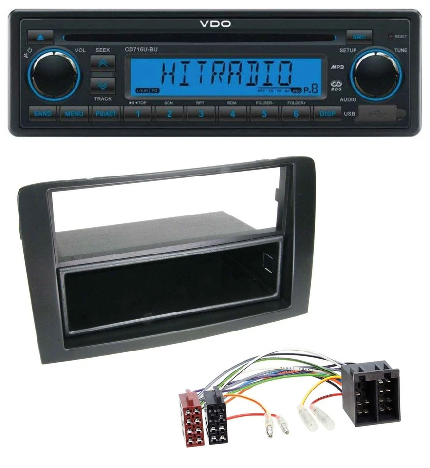 VDO AUX MP3 1DIN CD USB Autoradio für Fiat Idea (350 03-11) schwarz - Bild 1 von 4
