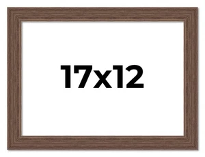 17x12 Frame Brown Barnwood Picture Frame Photo Frame UV Acrylic, Acid Free - Picture 1 of 10